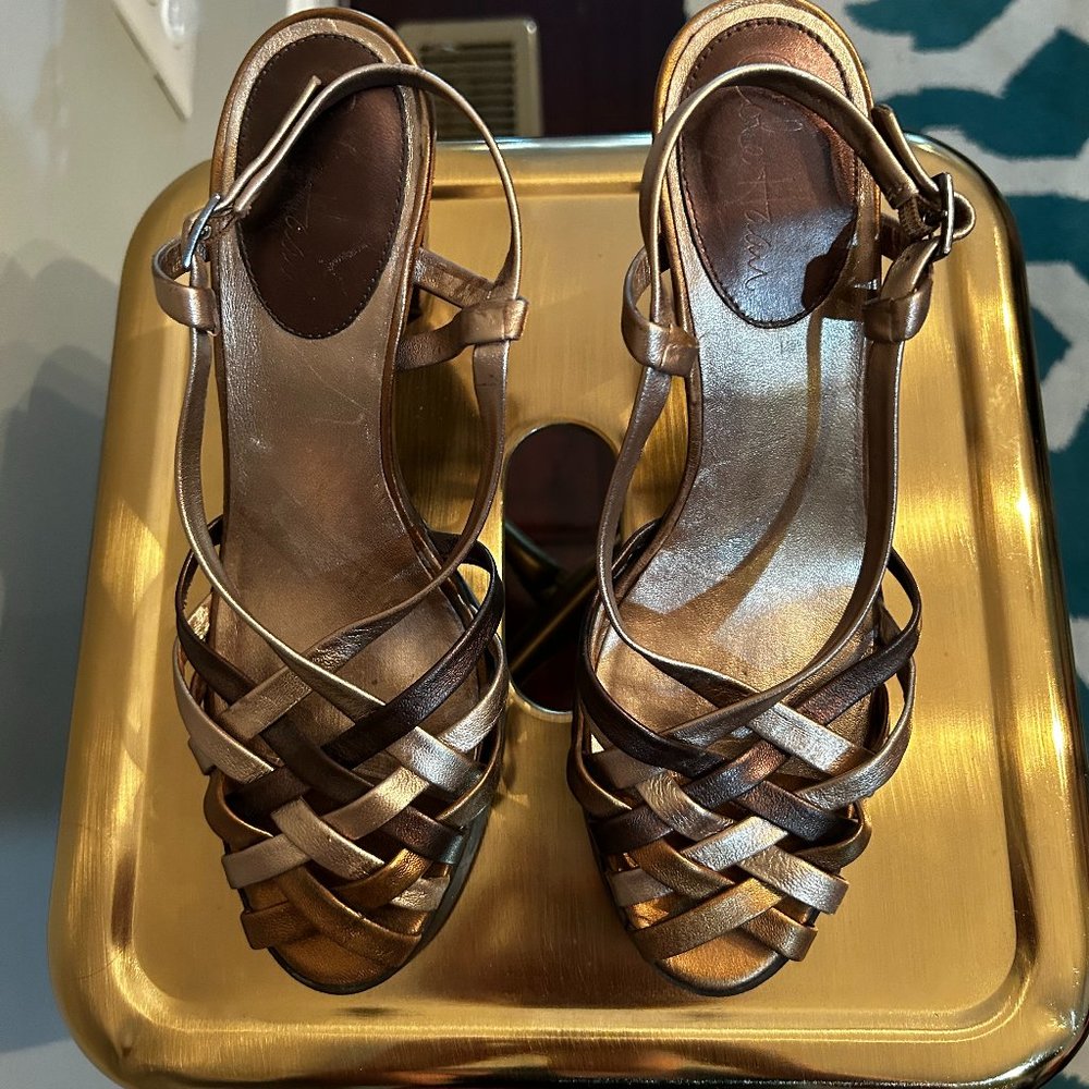 Cole Haan/Nike Air Metallic Woven 3" Heel Size 8.5